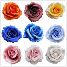 30 шт искусственная бархатная Роза цветок головы 9 см поддельные розы 2024 - купить недорого