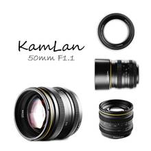 Original Kamlan 50mm F1.1 APS-C Large Aperture Manual Focus Lens for Canon EOS-M NEX Fuji X M4/3 Mount for Mirrorless Cameras 2024 - buy cheap