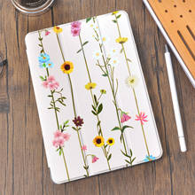 Flowers For Air 2 4 11.5 inch Pro 2020 Case With Pen Holder 8th Generation 7th 12.9 Pro 2018 Mini 4 5 Silicone Case For 10.5 2024 - buy cheap