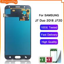 FIX2SAILING Super AMOLED LCD Para Samsung Galaxy Duo 2018 J720 J7 J720F SM-J720 Display LCD de Toque Substituição Digitador Da Tela 2024 - compre barato