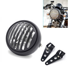 12V 6.5" Motorcycle Refit Retro Headlight With Bracket Round Spotlight Head light For Chopper Bobber Cafe Racer Touring Bikes 2024 - buy cheap