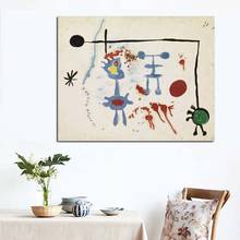 Joan miró nórdico cartaz da arte da parede abstrata pintura da lona posters quadros modernos da parede para sala de estar decoração casa 2024 - compre barato