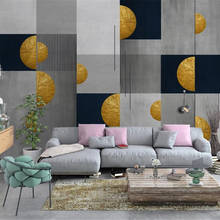 Custom 3D Photo Wallpaper Murals Modern Creative Abstract Golden Geometric Pattern Wallpapers For Living Room Sofa TV Background 2024 - buy cheap