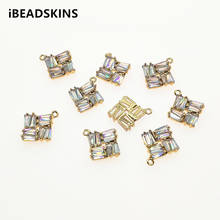 New arrival! 20x17mm 50pcs Copper/Cubic Zirconia Square shape charm for Hand Made Earrings DIY parts,Jewelry Finding & Component 2024 - buy cheap