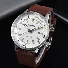 Corgeut 44.5mm Automatic Mechanical Watch Men Black Dial Top Brand Luxury Date Watch Men Rubber Sport Luminous Waterproof Watch 2024 - buy cheap