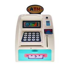 A-TM electrónico de simulación con contraseña, huella dactilar, música, modelo LED, juego de simulación, juguetes educativos para niños, regalo 2024 - compra barato