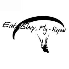 Dawasaru Paragliding Eat Sleep Fly Repeat Car Sticker Waterproof Decal Laptop Truck Motorcycle Auto Accessories PVC,18cm*10cm 2024 - buy cheap