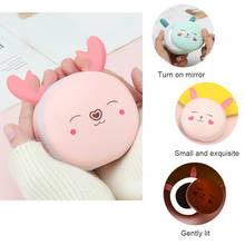 3 In 1 Rabbit/Deer Hand Warmers Usb Charging  Dual-Use Mini With Fill Light And Makeup Mirror For Girls Women Travel 2024 - buy cheap