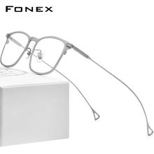 FONEX Pure Titanium Glasses Frame Men 2020 New Prescription Eye Glasses for Men Square Eyeglasses Myopia Optical Eyewear 8523 2024 - buy cheap