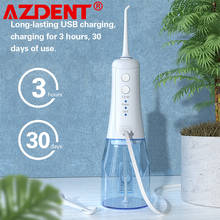 Azdent Nozzles Portable Oral Irrigator Cordless Water Dental Flosser USB Rechargeable Water Mouth Cleaner Floss Toothbrush 300ml 2024 - buy cheap