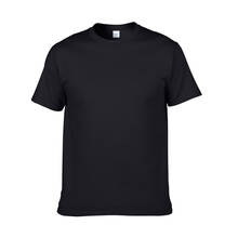 2019 de alta qualidade da forma dos homens t camisas casual manga curta camiseta dos homens sólido casual algodão camiseta roupas verão S-XXL 2024 - compre barato