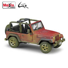 Maisto-Jeep Wrangler 1:27, coche de simulación de aleación de Metal, coche de juguete para niños, colección de regalos 2024 - compra barato