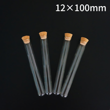 24pcs/lot 12x100mm U-shaped Bottom Clear Glass Test Tubes with Cork Stopper for Kinds of Labs/schools Glassware 2024 - buy cheap