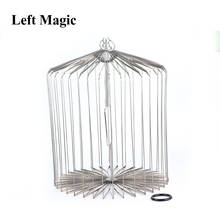 Prata Aço Aparecendo Bird Cage-Tamanho Médio (Dove Aparecendo Gaiola) Truques de Mágica Ilusões Truque Prop Acessórios 2024 - compre barato