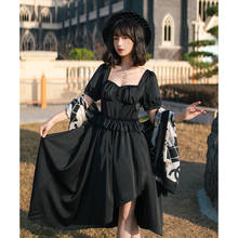 Gothic palace  lolita dress vintage lace college style high waist victorian dress kawaii girl gothic lolita op loli cosplay 2024 - buy cheap