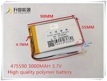 3 tabuleta móvel da fonte de alimentação da bateria 3.7 mah 3000 do polímero do lítio da linha 475590 v 7 tablet 2024 - compre barato