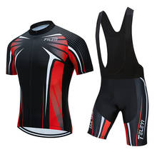 Ropa de ciclismo profesional de LICRA para hombre, pantalones cortos con pechera de Gel, Conjunto de Jersey para bicicleta de carretera, conjunto de equipo, uniforme, 2021 2024 - compra barato