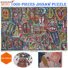 Цветная абстрактная картина MOMEMO, деревянный пазл-головоломка из 1000 частей, миниатюрный сложный Пазл «сделай сам» для взрослых, креативный пазл, игры, игрушки 2024 - купить недорого