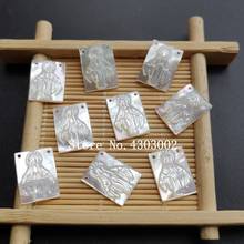 50pcs/lot 12x16mm  Natural Rectangle Lady of Grace Mother of Pearl Shell  Rectangle Grace  Mother Pearl MOP for DIY Jewelry 2024 - buy cheap