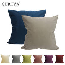 CURCYA Luxury Soft Velvet Throw Pillow Covers  Solid Car Home Sofa Decorative Cushion Pillow Cases  Housse De Coussin 2024 - buy cheap