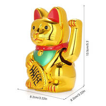 Fortunes gato japonês ouro da sorte, gato com braço oscilante decoração automotiva c1 2024 - compre barato