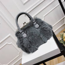 Rex rabbit fur handbag luxury design ladies Messenger bag brand quality female shoulder bag shopper favorite bags for women 2019 2024 - buy cheap