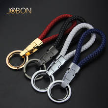 Jobon Women Men Fashion Braided Rope Car Keychain  Luxury Custom Lettering for Key Ring Holder Bag Pendant Best Gift for Jewelry 2024 - buy cheap