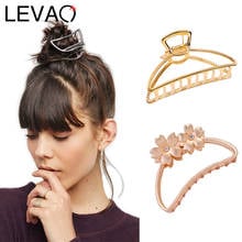 LEVAO Women Geometric Metal New Hair Clips 2020 Spring Hair Claw Hair Crab Vintage Hair Accessories Large Size Hairpin Headwear 2024 - buy cheap