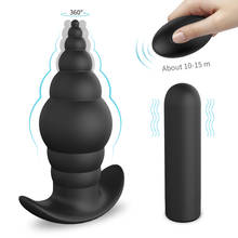 Electric Anal Beads Butt Plug Vibrator 9 Modes Vibration Silicone Anus Trainer Waterproof Clitoris Sex Toys for Women Men Unisex 2024 - buy cheap