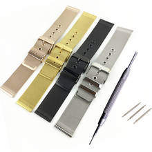 18 20 22 24 mm Stainless Steel Mesh belt watchband Milan watch Band Strap Universal Straight Mouth Wrist Watch replace 2024 - buy cheap