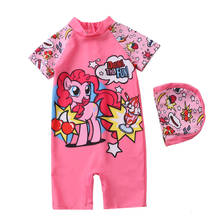 Bañador de unicornio de una pieza para niña, traje de baño rosa de calidad perfecta, ropa de baño bonita de 1 a 10 años, 2021 2024 - compra barato