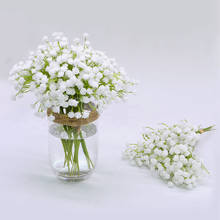 Mini flores artificiais gypsophila falso flor diy scrapbooking artesanato decoração de mesa para festa de casamento decoração de plástico bebês respiração 2024 - compre barato