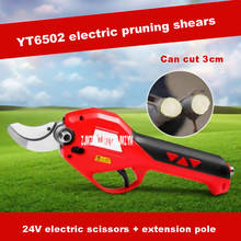 New YT6502 Electric Fruit Tree Pruning Shears Branches Garden Flowers Gardening Scissors Rechargeable High Branch Shears 24V 4Ah 2024 - buy cheap