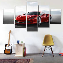 Quadros para decoração da parede da sala, 5 peças de tela hd 2020 ferrari f8 tributo 2024 - compre barato