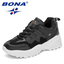 BONA 2021 New Designers Popular Sneakers Fashion Casual Shoes Woman Comfortable Breathable Leisure Shoes Female Platform Shoes 2024 - buy cheap