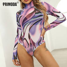 Body de manga larga para mujer, Body Sexy ajustado con estampado de arcoíris, colorido, para Club, PR850G, otoño, 2021 2024 - compra barato