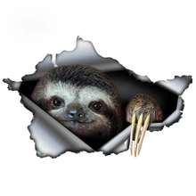 Decor Motorcycle Decals Sloth Car Sticker Torn Metal Decal Decorative Accessories Creative Sunscreen Waterproof Car Stickers PVC 2024 - buy cheap