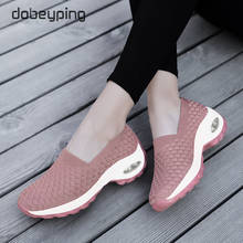 New Wedges Women Casual Shoes Breathable Mesh Woman Sneakers Flat Platforms Female Shoe Slip On Height Increasing Women's Shoes 2024 - buy cheap