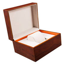 Luxury Orange Wooden Watch Box Jewelry Collection Display Storage Case Jewelry Packaging 2024 - buy cheap