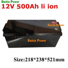 Waterproof 12V 500AH lithium ion battery for 2000W Solar system golf cart EV House hold electric supplies AGV RV + 20A Charger 2024 - buy cheap