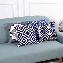 Fronha de sofá geométrica, 45x45cm, listras, rosa, capa de almofada, decoração de casa, sofá, cadeira, 17.72x 17.72 polegadas 2024 - compre barato