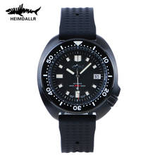Heimdallr abalone 200m relógios de mergulho masculino relógio mecânico c3 luminoso nh35 safira relógio de cristal 2024 - compre barato