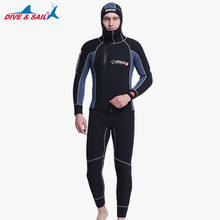 Traje de neopreno profesional con capucha para buceo y vela, traje de buceo con cremallera dividida, 5MM, SCR, 2 piezas 2024 - compra barato