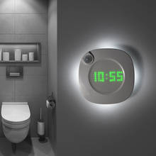 PIR Motion Sensor Wall Lamp Magnet Indoor LED Night Light With Time Clock For Home Bathroom Bedroom Corridor Decor Wall Light 2024 - buy cheap