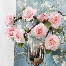 182cm rosas artificiales de seda grandes flores de plástico decorativo de la pared de ratán cadena vides guirnalda para la decoración del jardín de la boda del hogar 2024 - compra barato