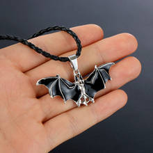 Punk Bat Fly Night Flier Vampire Vintage Leather Necklace Male Chain Masquerade Terror Animal Charm Jewelry Cool Antiquity Gift 2024 - buy cheap