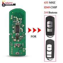 Kutery-placa de circuito de llave de coche remota para Mazda, MX-5, CX-3, CX-5, 3/4 botones, 433MHZ, 49 chips, CX-7 2024 - compra barato