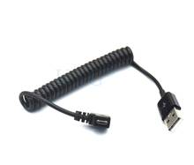 Adaptador usb 2.0 a macho para micro usb b, adaptador espiral com ângulo de 90 graus para cabos de carregamento usb 2024 - compre barato