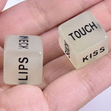 2pcs Funny Glow In Dark Love Dice Toys Adult Couple Lovers Games Aid Sex Party Toy Valentines Day Gift For Boyfriend Girlfriend 2024 - buy cheap
