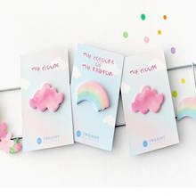 The Color Of The Rainbow Cloud Memo Pad Sticky Notes Memo Notebook Stationery Papelaria Escolar School Supplies 2024 - buy cheap